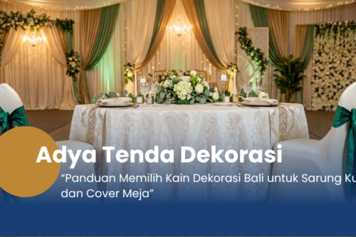 Kain dekorasi untuk sarung kursi dan cover meja